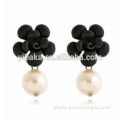 Fashion Celebrity Runway Bubble Double Pearl Beads Charming Stud Earrings